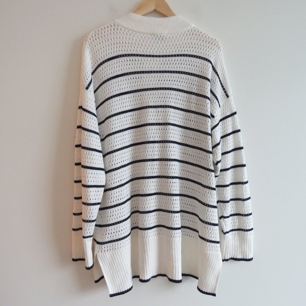 SERAPHINE Helga Textured Stripe Cotton Maternity Nursing Sweater Jumper Size L - Picture 9 of 16